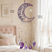 Natural Crushed Stone Sun Catcher Pendant Rainbow Dream Catcher for Kids Room Balcony Decor Wind Chime