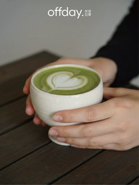 Handmade Ceramic Egg-Shaped Matcha Bowl