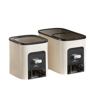 Rice Storage Container with Lid, Moisture-proof and Insect-proof Food Grade Dispenser for Grains, Flour, and Pet Food