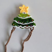 Christmas Pet Scarf and Hat Set for Cats and Small Dogs, Festive Holiday Pet Costume Accessories