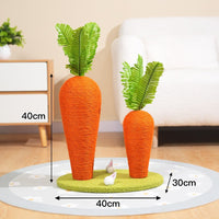 Carrot Cat Scratching Post with Sisal Rope, Vertical Cat Scratcher Toy for Pet Cats