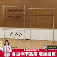Adjustable Rolling Garment Rack Brushed Stainless Steel Clothes Display Stand for Retail and Home Use
