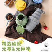 Collapsible Silicone Water Bottle for Travel and Sports, Portable and Expandable