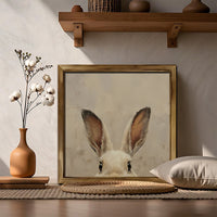 Easter Bunny Wooden Decorative Plaque Spring Pastoral Style Tabletop Decor