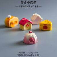 Miniature Cartoon Food House Figurines for Micro Landscape Decor