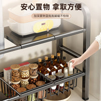 Retractable Under-Sink Kitchen Organizer Rack with Adjustable Shelves