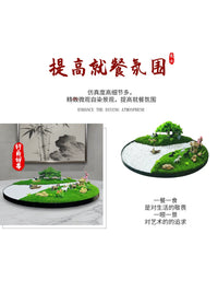 Artificial Moss Landscape Centerpiece for Round Dining Tables