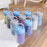 Cooling Towel Instant Relief Ice Silk Sweat-Absorbing Quick Dry for Sports & Fitness with Portable Canister