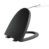 Universal Thickened UVO Square Toilet Seat Cover Matte/Glossy Black