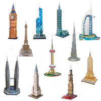 3D Foam Board Jigsaw Puzzle World Landmark Architecture Model for Kids