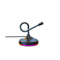 RGB USB Microphone with 3-Port Hub for Gaming and Live Streaming