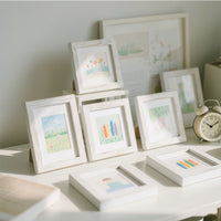 Mini Square Wooden Photo Frame with Custom Photo Print for Desktop Display