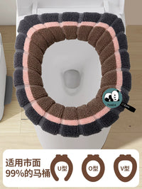 Plush Knitted Toilet Seat Cover Cushion, Thickened Warm Universal for All Seasons