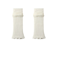 Knitted Leg Warmers for Women, Mid-Calf Winter Warmers, Solid Color Ribbed Knit Boot Cuffs