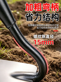 Spring Steel Forged Hoe with Wooden Handle for Gardening, Weeding, and Digging