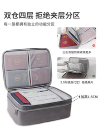 Large Capacity Multi-layer Document Organizer Bag for Home Use