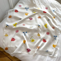 2025 Spring/Summer Luxury Printed Silk Scarf for Women, Versatile Decorative Neck Scarf