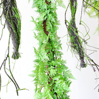 Artificial Mossy Vine Branches for Indoor Decoration and Creative Landscaping