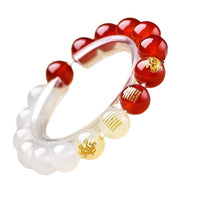 Five Elements Agate Crystal Bracelet with Mythical Beast Charms