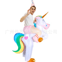 Inflatable Rainbow Unicorn Pegasus Costume for Halloween & Parties