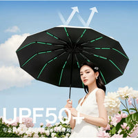 Automatic UV Protection Umbrella, Dual-Use Sunshade Rain Umbrella, Oversized Double Folding Umbrella