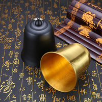 Brass Buddhist Temple Bell with Striker for Rituals and Meditation
