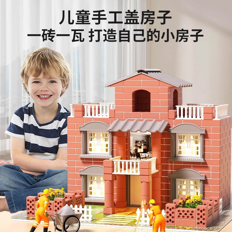 Miniature DIY Masonry House Building Kit for Kids, Educational Construction Toy