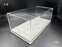 1:18 Scale Car Model Display Case Acrylic Dustproof Cover with Leather Base