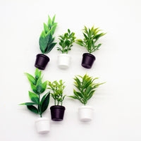 Dollhouse Miniature Nordic Green Plant Potted Tree for OB11 Doll House Furniture Garden Decor