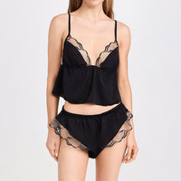 Women's Satin Pajama Set with Anti-Static Finish