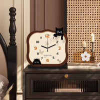 Cute Cartoon Cat Desk Clock with Pendulum, 2025 New Design, High-End Decorative Tabletop Ornament