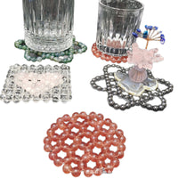 Natural Crystal Gemstone Coasters for Home Decor and DIY Crafts
