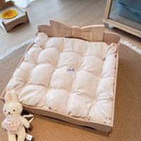 Vintage Wooden Pet Bed for Cats and Dogs, Danish Style Pet Nest, Ready to Ship, Includes Sleeping Mat
