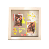 Double-Sided Glass Photo Frame 7/6 Inch Transparent DIY Painting Creative Ornament Desktop Display Gift