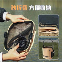 Portable Folding Fishing Bucket Live Fish Tank Outdoor Water Pail for Lure Fishing