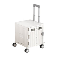 Foldable Shopping Cart with Aircraft Wheels, Portable Grocery Utility Cart for Camping and Hauling, Stair Climbing Design