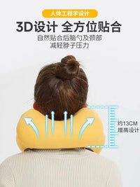 Inflatable U-Shaped Travel Neck Pillow for Airplanes and High-Speed Trains