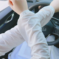 Unisex Loose Fit UV Protection Ice Silk Breathable Arm Sleeves for Summer Outdoor Activities