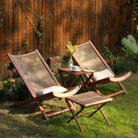 Outdoor Rattan Wicker Lounge Chair with Ottoman or Coffee Table, Foldable Balcony Garden Patio Recliner