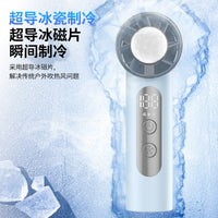 T72 Turbo Handheld USB Cooling Fan with Digital Display, Portable Mini Fan