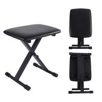 Adjustable Folding Piano Bench for Keyboard and Musical Instruments