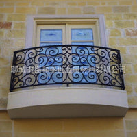 European Vintage Wrought Iron Balcony Railing for Villas and Gardens