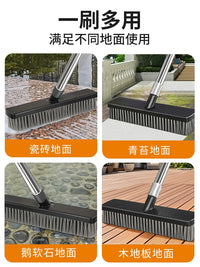 Outdoor Patio Stainless Steel Wire Brush with Long Handle for Moss and Tile Cleaning