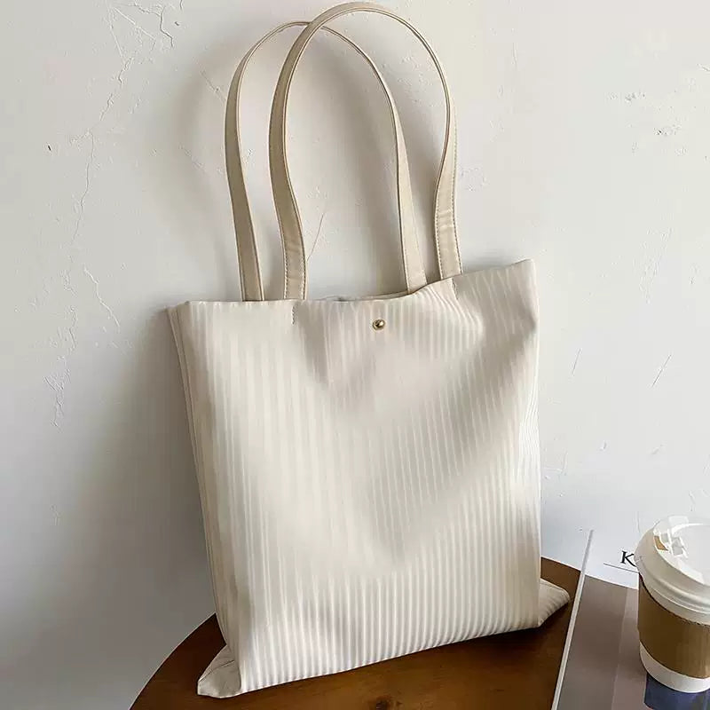 2024 New Fashion Retro Large Capacity Tote Bag Korean Style Shoulder Bag for College Students