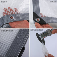 Transparent Waterproof PVC Tarpaulin with Grid for Outdoor Rain and Wind Protection