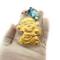 999 Gold Money Cat Keychain Pendant for Bags and Business Gifts