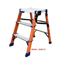 Portable Folding Aluminum Work Platform Ladder for Home and Construction, Thickened Insulation Step Stool for Car Washing and Renovation