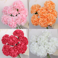 Artificial Hydrangea Flower Heads for Home Decor and Wedding Arrangements, 180 Petals