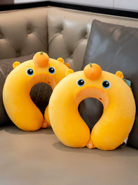 Cute Cartoon Capybara U-ShShaped Memory Foam Neck Pillow for Office Naps & Travel