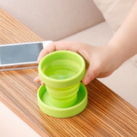 Collapsible Silicone Travel Cup - Portable Mini Folding Mouthwash Cup for Outdoor Activities